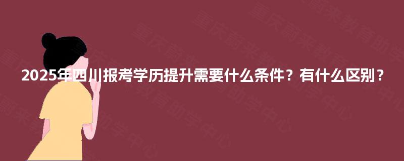 2025年四川报考学历提升需要什么条件？有什么区别？