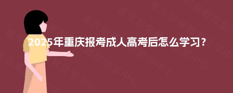 2025年重庆报考成人高考后怎么学习？