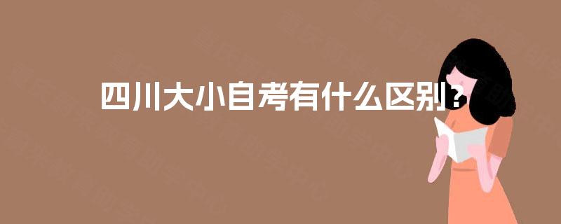 四川大小自考有什么区别？