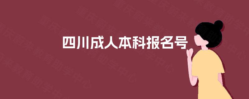 四川成人本科报名号