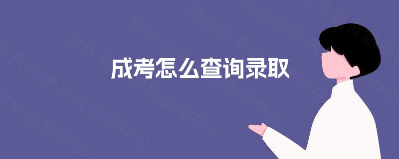成考怎么查询录取 成考怎么查询录取