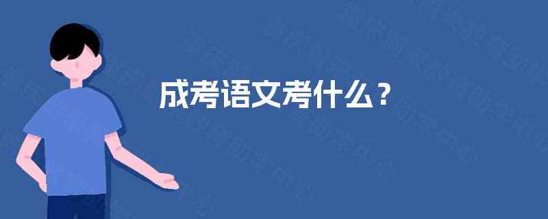 成考语文考什么? 成考语文考什么?