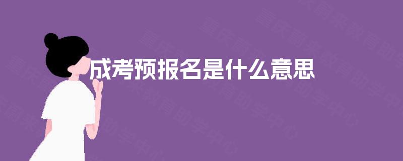 成考预报名是什么意思