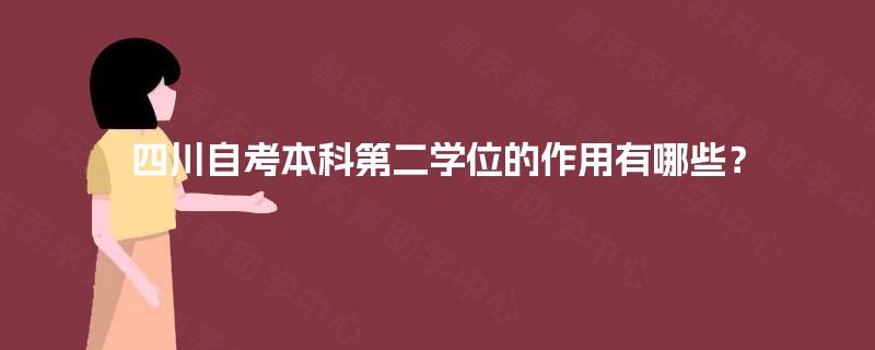 四川自考本科第二学位的作用有哪些？