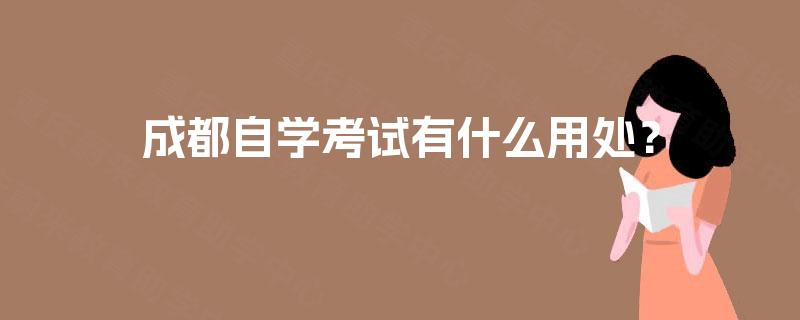 成都自学考试有什么用处? 成都自学考试有什么用处?