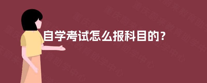 自学考试怎么报科目的？