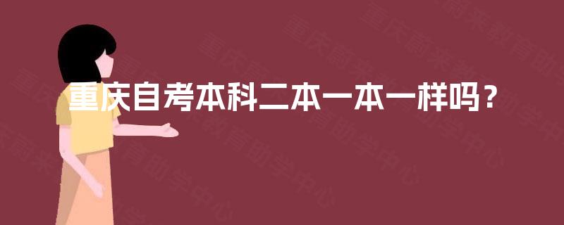 重庆自考本科二本一本一样吗？