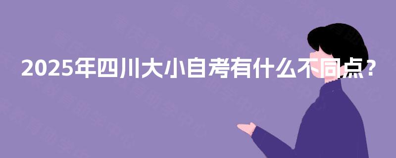 2025年四川大小自考有什么不同点？