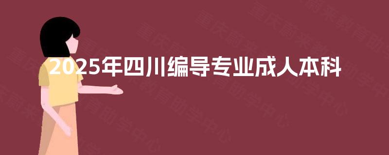2025年四川编导专业成人本科 2025年四川编导专业成人本科