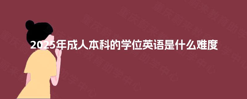 2025年成人本科的学位英语是什么难度