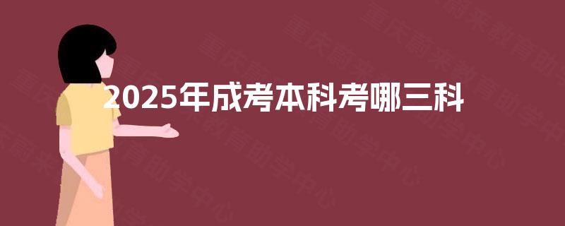 2025年成考本科考哪三科