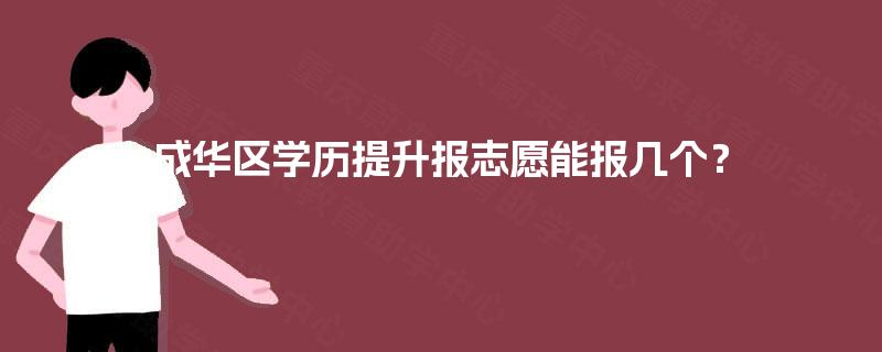 成华区学历提升报志愿能报几个？