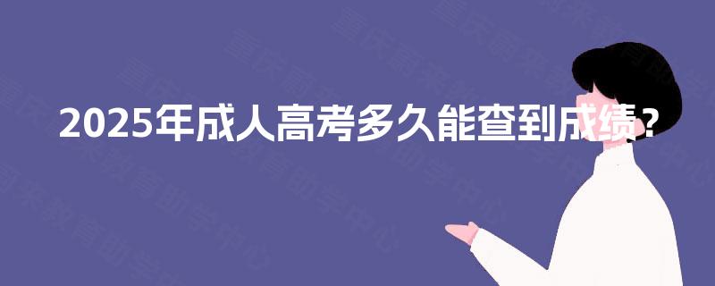 2025年成人高考多久能查到成绩？
