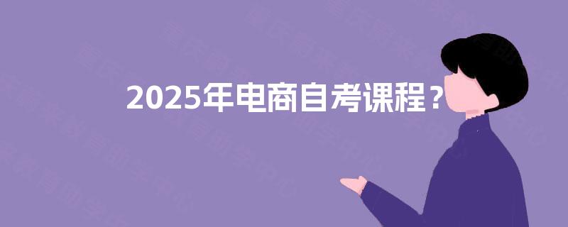 2025年电商自考课程？