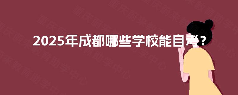 2025年成都哪些学校能自考？