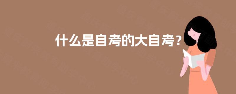 什么是自考的大自考？