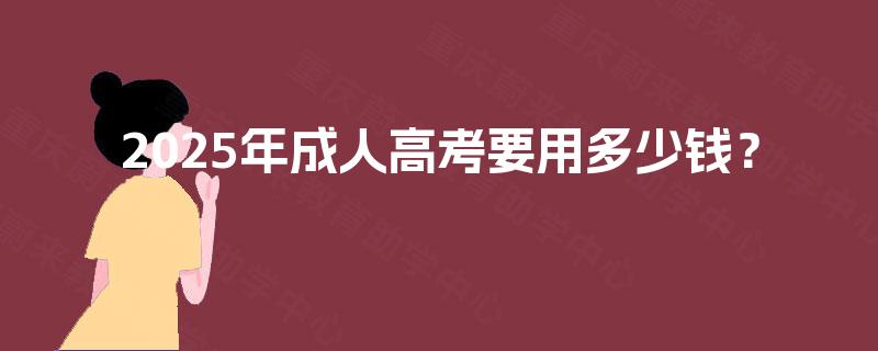 2025年成人高考要用多少钱？