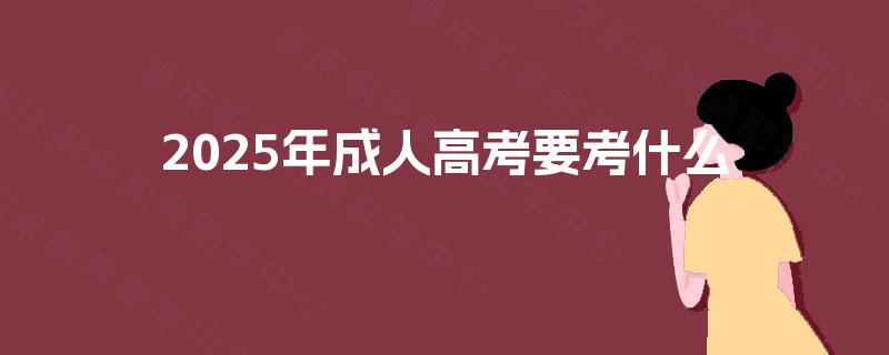 2025年成人高考要考什么