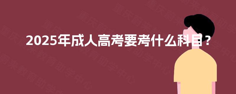 2025年成人高考要考什么科目？