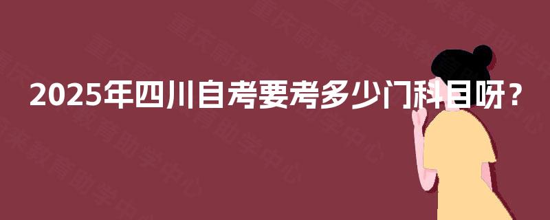 2025年四川自考要考多少门科目呀？