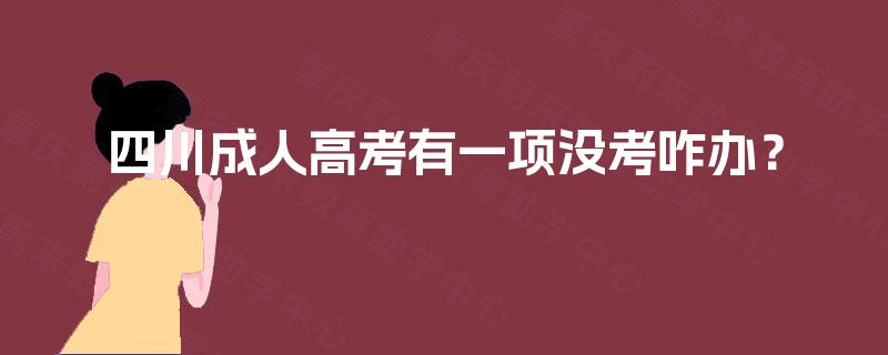 四川成人高考有一项没考咋办？