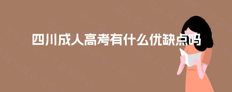 四川成人高考有什么优缺点吗