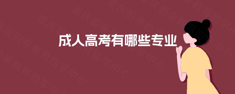 成人高考有哪些专业