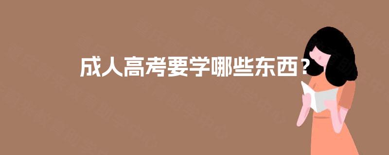 成人高考要学哪些东西? 成人高考要学哪些东西?