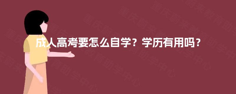 成人高考要怎么自学？学历有用吗？