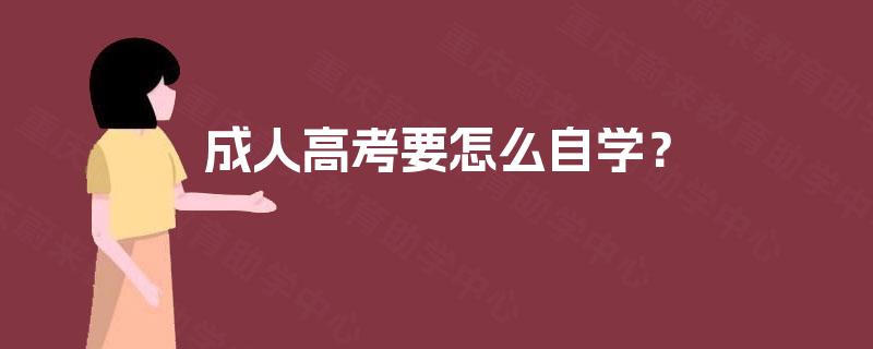 成人高考要怎么自学？