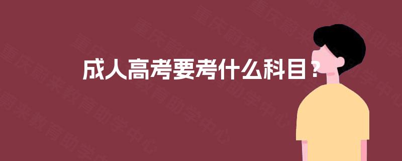成人高考要考什么科目？