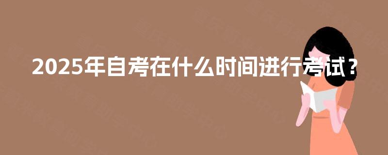 2025年自考在什么时间进行考试？