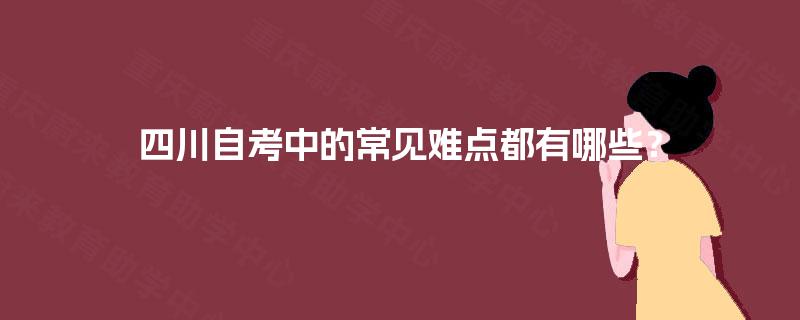 四川自考中的常见难点都有哪些？