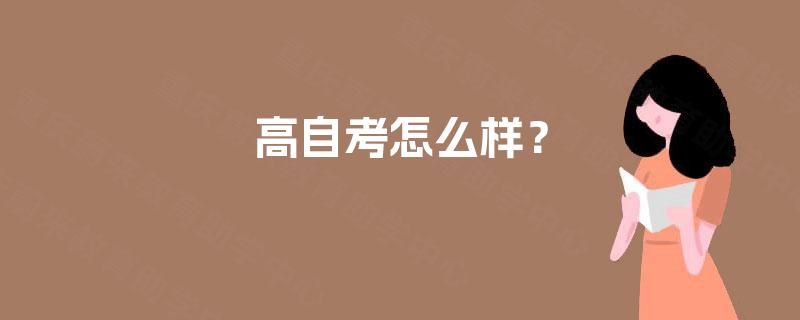 高自考怎么样？