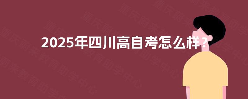 2025年四川高自考怎么样？