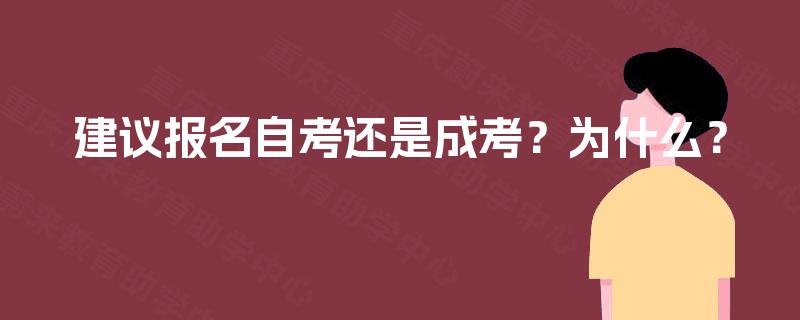 建议报名自考还是成考？为什么？