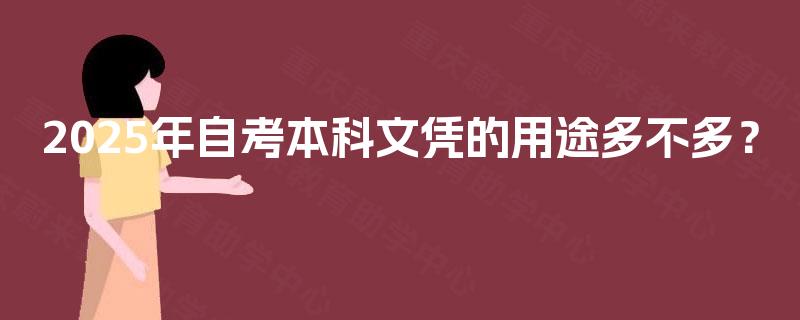 2025年自考本科文凭的用途多不多? 2025年自考本科文凭的用途多不多?