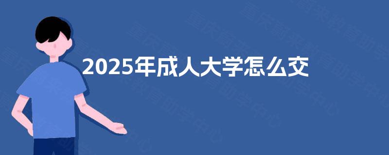 2025年成人大学怎么交