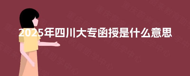 2025年四川大专函授是什么意思