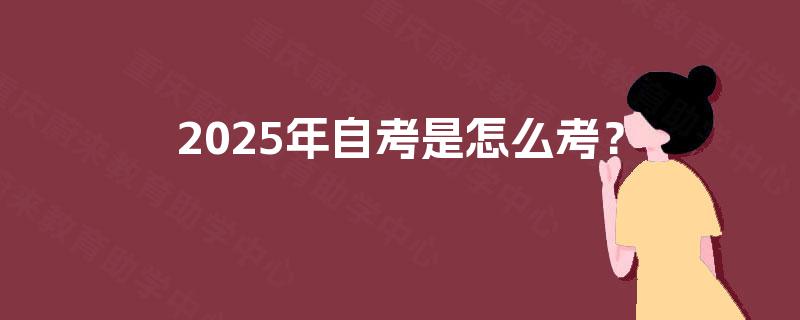 2025年自考是怎么考？