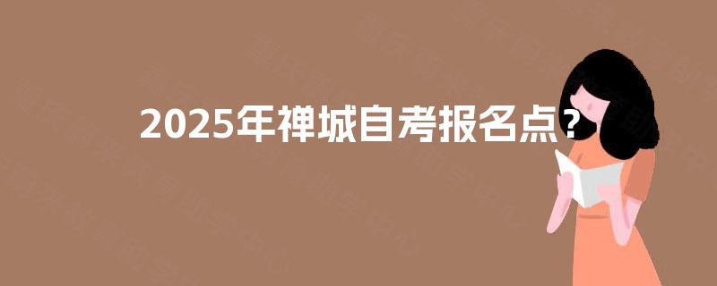 2025年禅城自考报名点？
