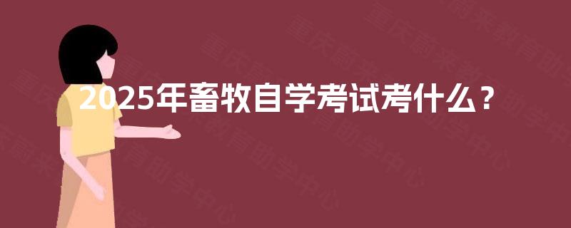 2025年畜牧自学考试考什么？