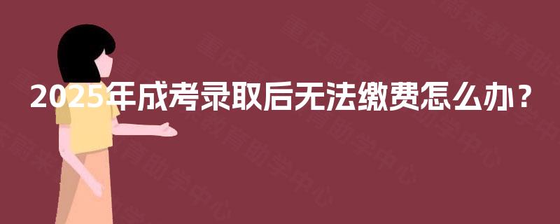 2025年成考录取后无法缴费怎么办？