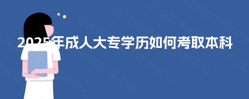 2025年成人大专学历如何考取本科