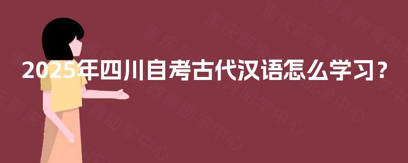 2025年四川自考古代汉语怎么学习？