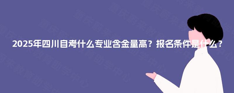 2025年四川自考什么专业含金量高？报名条件是什么？
