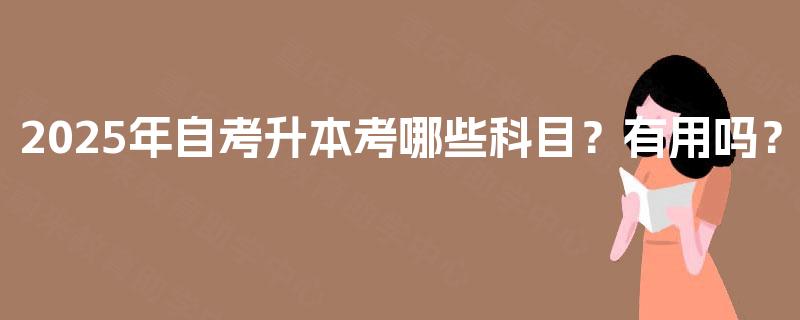 2025年自考升本考哪些科目？有用吗？