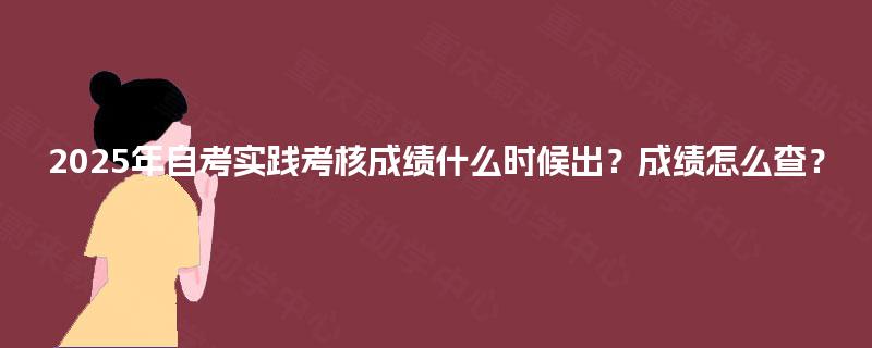 2025年自考实践考核成绩什么时候出？成绩怎么查？
