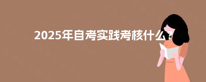 2025年自考实践考核什么？