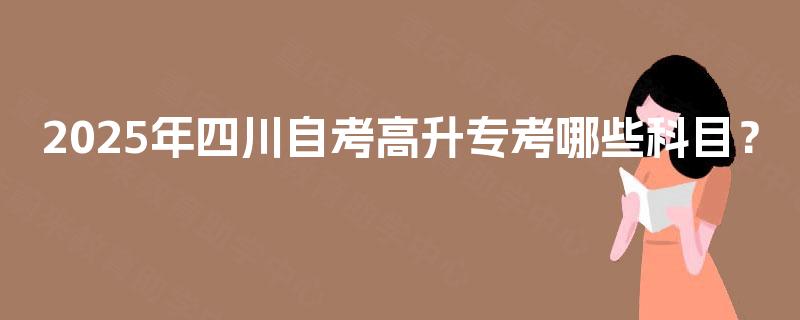 2025年四川自考高升专考哪些科目？